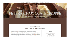 Desktop Screenshot of peterschocolateshoppe.com